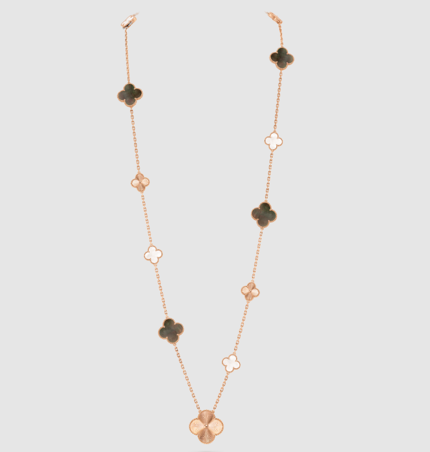 25 NEW CLOVER 15 MOTIFS GRAY MOTHER-OF-PEARL
