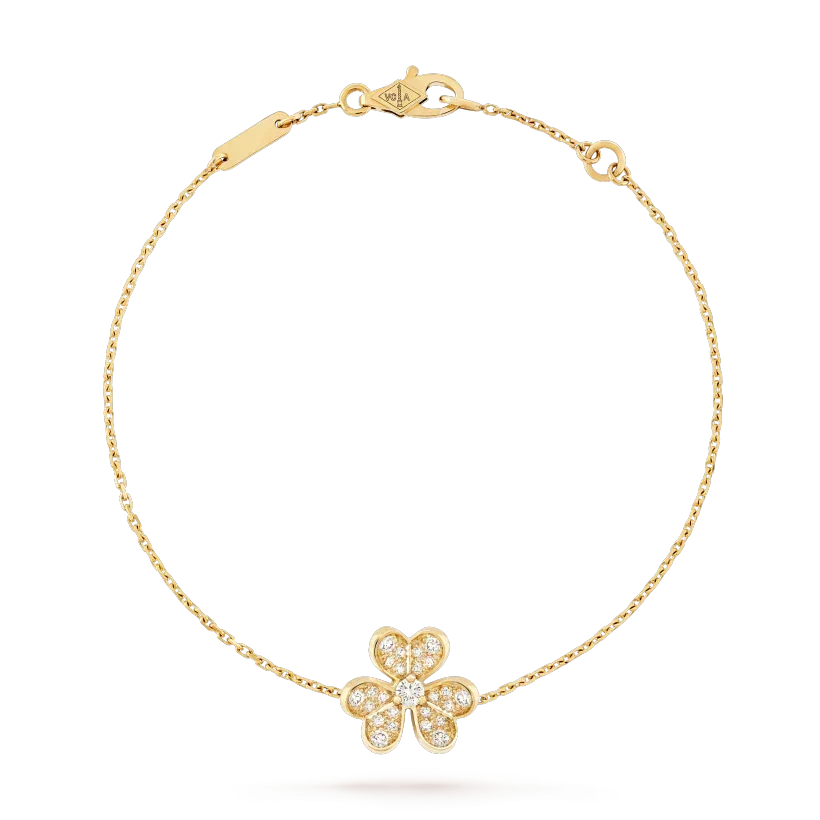 FRIVOLE GOLD FLOWER DIAMOND BRACELET