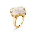 CLOVER WHITE MOP RING