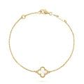 CLOVER WHITE MOP SINGLE FLOWER BRACELET