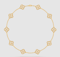 CLOVER 10 MOTIFS FULL DIAMOND NECKLACE